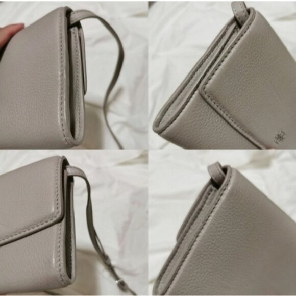 Tory Burch Dove Gray Wallet On Chain Shoulder bag Clutch - Picture 8 of 16